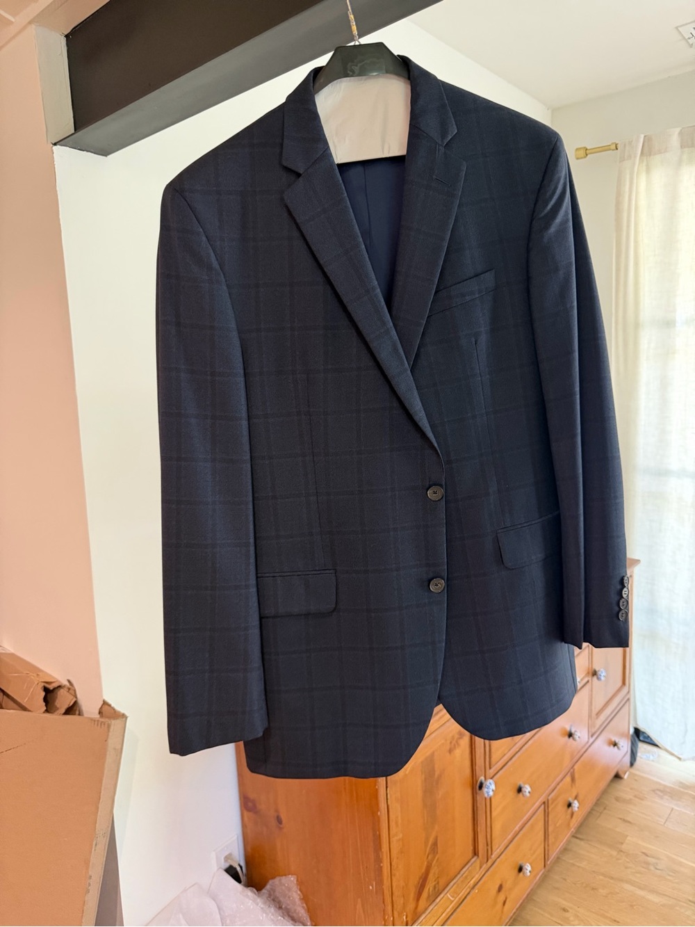 Jack Victor Navy Windowpane suit
